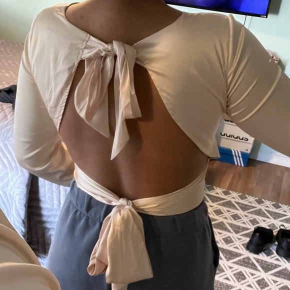 Sexy Satin Wrap Top - Picture 5 of 7